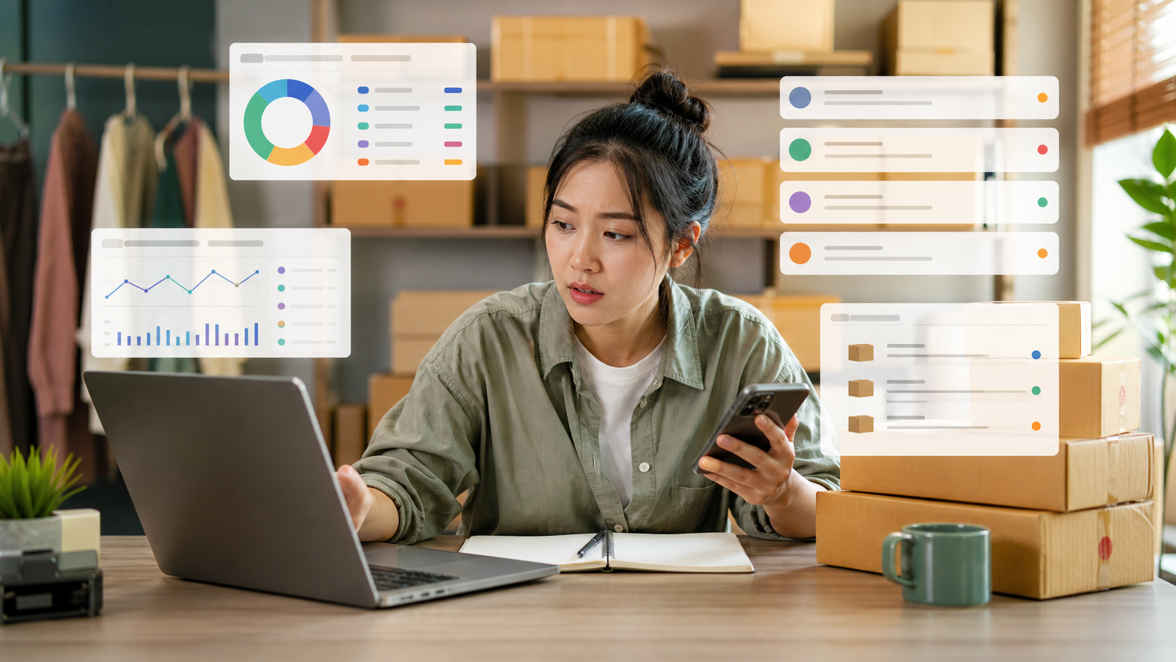 Pasar Pulse seller command centre showing inventory, buyer chat and product signals