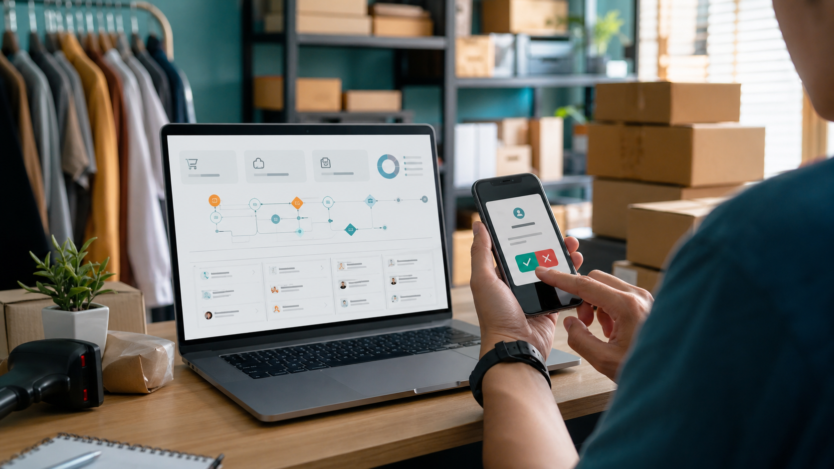 Pasar Pulse dashboard showing an approval prompt beside seller operating data