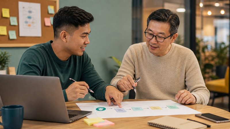 Working professionals planning where AI can help their role first